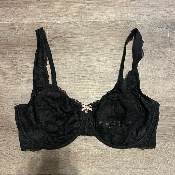 Body by Victoria Unlined Demi Sheer Black EUC 36G - Picture 1 of 6